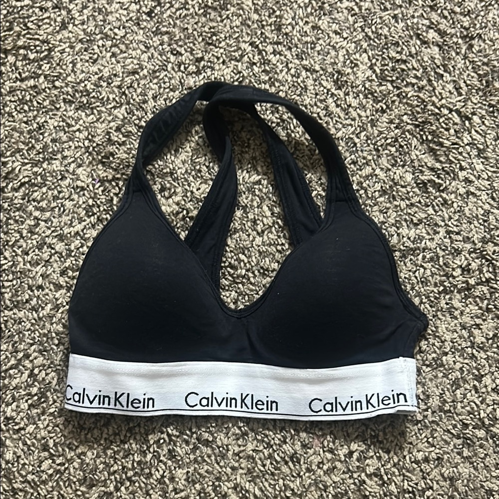Calvin Klein Black and White Sports Bra